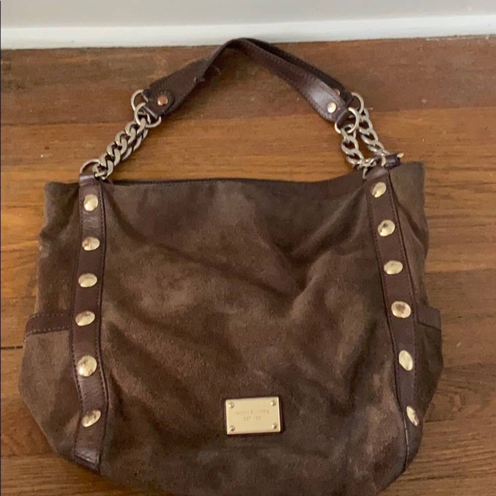 Brown michael Kors boho tote